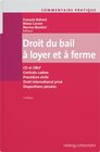 Buchcover Commentaire pratique Droit du bail à loyer et à ferme