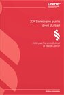 Buchcover 23e Séminaire sur le droit du bail