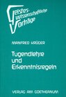 Buchcover Tugendlehre und Erkenntnisregeln