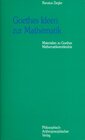 Buchcover Goethes Ideen zur Mathematik
