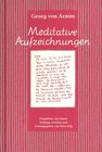 Buchcover Meditative Aufzeichnungen