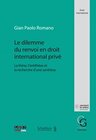 Buchcover Le dilemme du renvoi en droit international privé