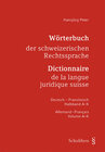 Buchcover Wörterbuch der schweizerischen Rechtssprache - Dictionnaire de la langue juridique suisse (PrintPlu§)