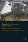 Buchcover Europäisches Mehrebenen-Legislativsystem
