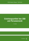 Buchcover Einleitungsartikel des ZGB und Personenrecht