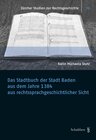 Buchcover Das Stadtbuch der Stadt Baden aus dem Jahre 1384 aus rechtssprachgeschichtlicher Sicht