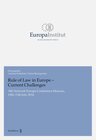 Buchcover Rule of Law in Europe - Current Challenges