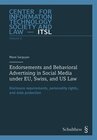 Buchcover Endorsements and Behavioral Advertising in Social Media under EU, Swiss, and US Law