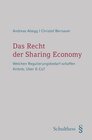 Buchcover Das Recht der Sharing Economy