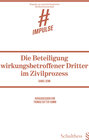 Buchcover Die Beteiligung wirkungsbetroffener Dritter im Zivilprozess