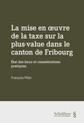 Buchcover La mise en oeuvre de la taxe sur la plus-value dans le canton de Fribourg