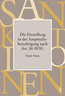 Buchcover Die Einstellung in der Anspruchsberechtigung nach Art. 30 AVIG