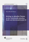 Buchcover Beiträge zu aktuellen Themen an der Schnittstelle zwischen Recht und Betriebswirtschaft IX