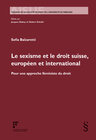 Buchcover Le sexisme et le droit suisse, européen et international