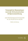 Buchcover Vorsorgliche Massnahmen nach der Schweizerischen Zivilprozessordnung