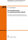 Buchcover Prozessökonomie im schweizerischen Recht