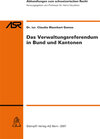 Buchcover Das Verwaltungsreferendum in Bund und Kantonen