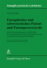 Buchcover Europäisches und schweizerisches Patent- und Patentprozessrecht