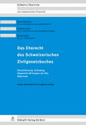 Buchcover Das Eherecht des Schweizerischen Zivilgesetzbuch