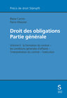 Buchcover Droit des obligations ‒ Partie générale