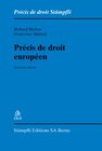Buchcover Précis de droit européen