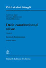 Buchcover Droit constitutionnel suisse Volume II