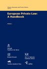 Buchcover European Private Law: A Handbook