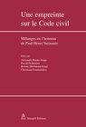 Buchcover Une empreinte sur le Code civil