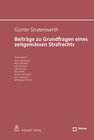 Buchcover Günter Stratenwerth Beiträge zu Grundfragen eines zeitgemässen Strafrechts
