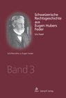 Buchcover Schweizerische Rechtsgeschichte aus Eugen Hubers Feder