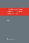 Buchcover Commentationes Historiae Iuris Helveticae