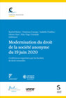 Buchcover Modernisation du droit de la société anonyme du 19 juin 2020