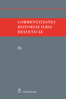 Buchcover Commentationes Historiae Ivris Helveticae. Band IX