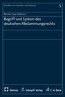 Buchcover Begriff und System des deutschen Abstammungsrecht