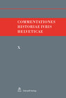 Buchcover Commentationes Historiae Iuris Helveticae