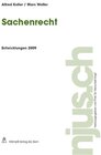 Buchcover Sachenrecht, Entwicklungen 2009