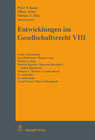 Buchcover Entwicklungen im Gesellschaftsrecht VIII