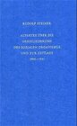 Buchcover Aufsätze über die Dreigliederung des sozialen Organismus und zur Zeitlage 1915-1921