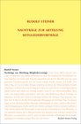 Buchcover Nachträge zur Abteilung Mitgliedervorträge
