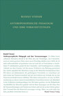 Buchcover Anthroposophische Pädagogik und ihre Voraussetzungen