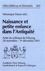 Buchcover Naissance et petite enfance dans l'Antiquité