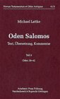 Buchcover Oden Salomos. Text, Übersetzung, Kommentar