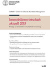 Buchcover Immobilienwirtschaft aktuell 2015