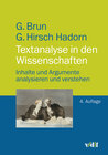 Buchcover Textanalyse in den Wissenschaften