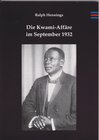Buchcover Die Kwami-Affäre im September 1932