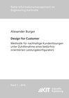 Buchcover Design for Customer - Methodik für nachhaltige Kundenlösungen unter Zuhilfenahme eines bedürfnisorientierten Leistungsko