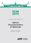 Buchcover OCM 2015 - Optical Characterization of Materials - conference proceedings