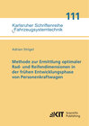 Buchcover Methode zur Ermittlung optimaler Rad- und Reifendimensionen in der frühen Entwicklungsphase von Personenkraftwagen