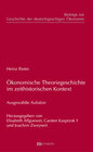 Buchcover Ökonomische Theoriegeschichte im zeithistorischen Kontext