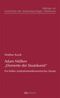 Buchcover Adam Müllers "Elemente der Staatskunst"